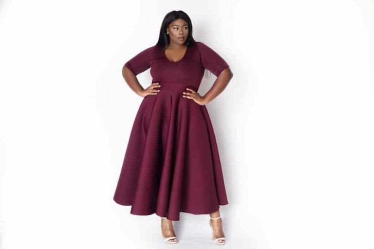 Khloe Burgundy Gown by Courtney Noelle
