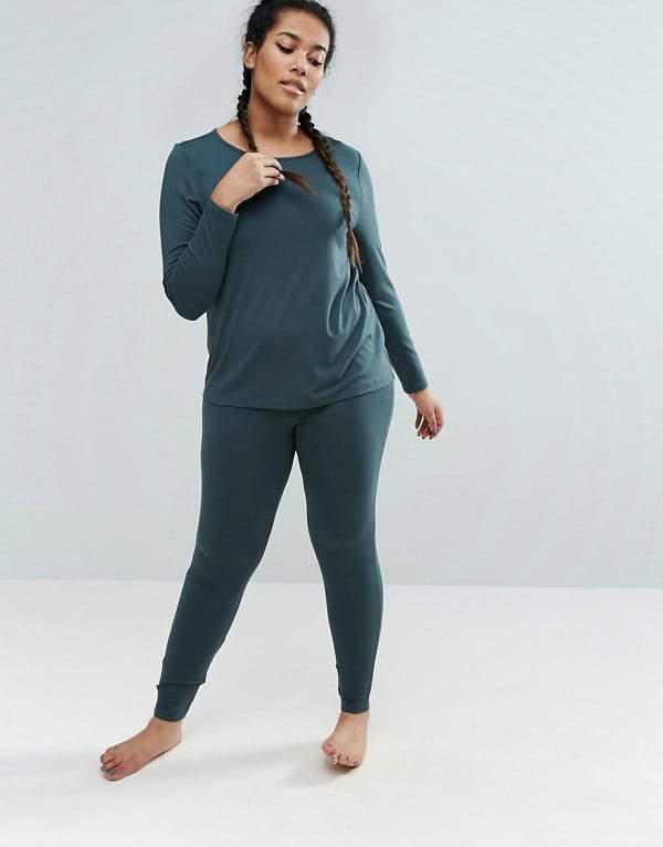 ASOS CURVE LOUNGE 2 Pack Long Sleeve Tunic Top & Legging