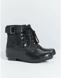 Faux Suede Lace-Up Snow Boot at LaneBryant.com