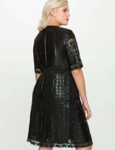 Plus Size Eyelet Faux Leather Dress by eloquii