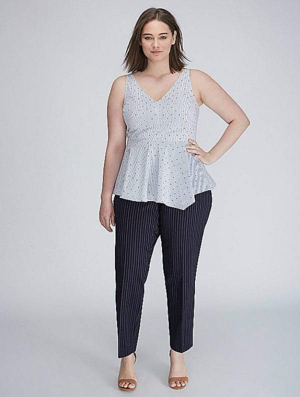 Plus Size Workwear Refresh: 7 Pieces to Update Your Look Right Now- Asymmetrical Peplum Top