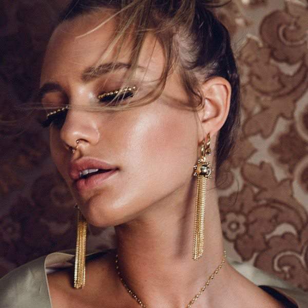 Baroque Tassel Earrings - Gold at LuvAj.com