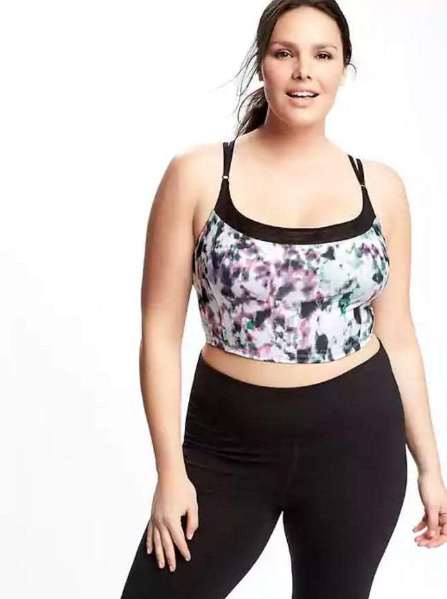 Go-Dry Cool Light-Support Long-Line Plus-Size Sports Bra