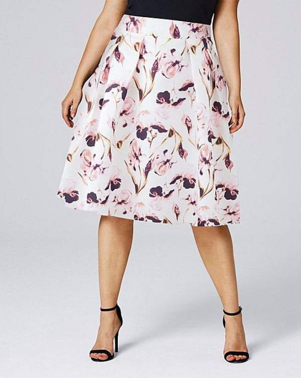 Spring Trends We Love From SimplyBe- Plus Size FLORAL PRINT PROM SKIRT WITH POCKETS