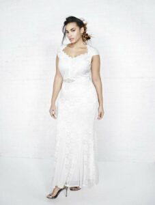 Violets Roses Lace Wedding Dress with Sweetheart Neckline 2 e1488774161925