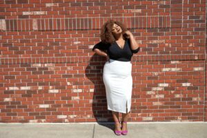 Marie Denee in Catherines Spring Curvy Collection
