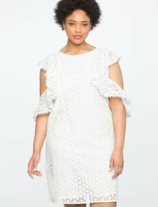 Cold Shoulder Eyelet Dress