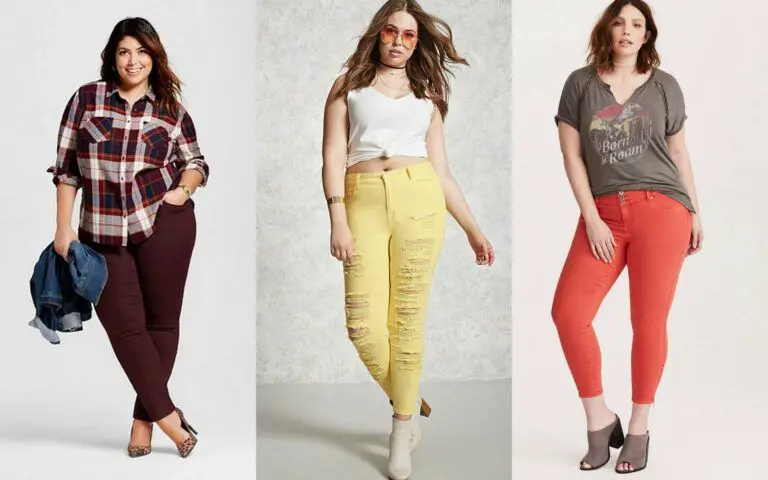 Plus size colored jeans