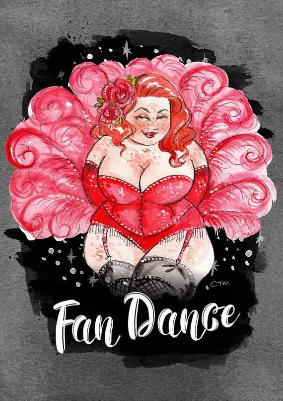 Plus Size Art: Burlesque Beauties by Illustrator Charlotte Thomson - Morley