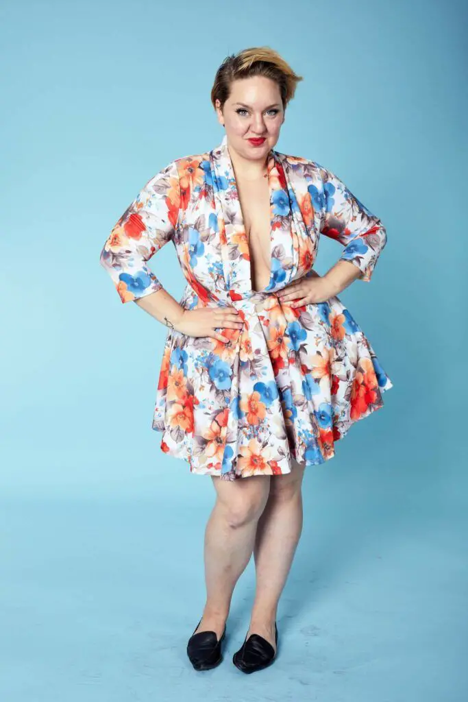 New Boutique to Watch : Plus BKLYN - Floral Deep V Dress