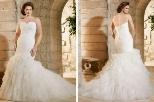 For the Plus Size Bride Julietta by Mori Lee Draped Assymetrical