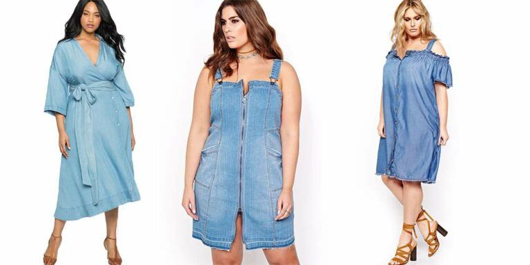 Be Comfy & Chic in These 12 Plus Size Denim Dresses