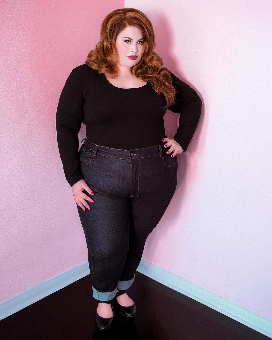 HIGH WAISTED INDIGO JEANS by Bad Girl Denim in Plus Sizes