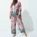 River Island Pink Jungle Print Pajama Suit