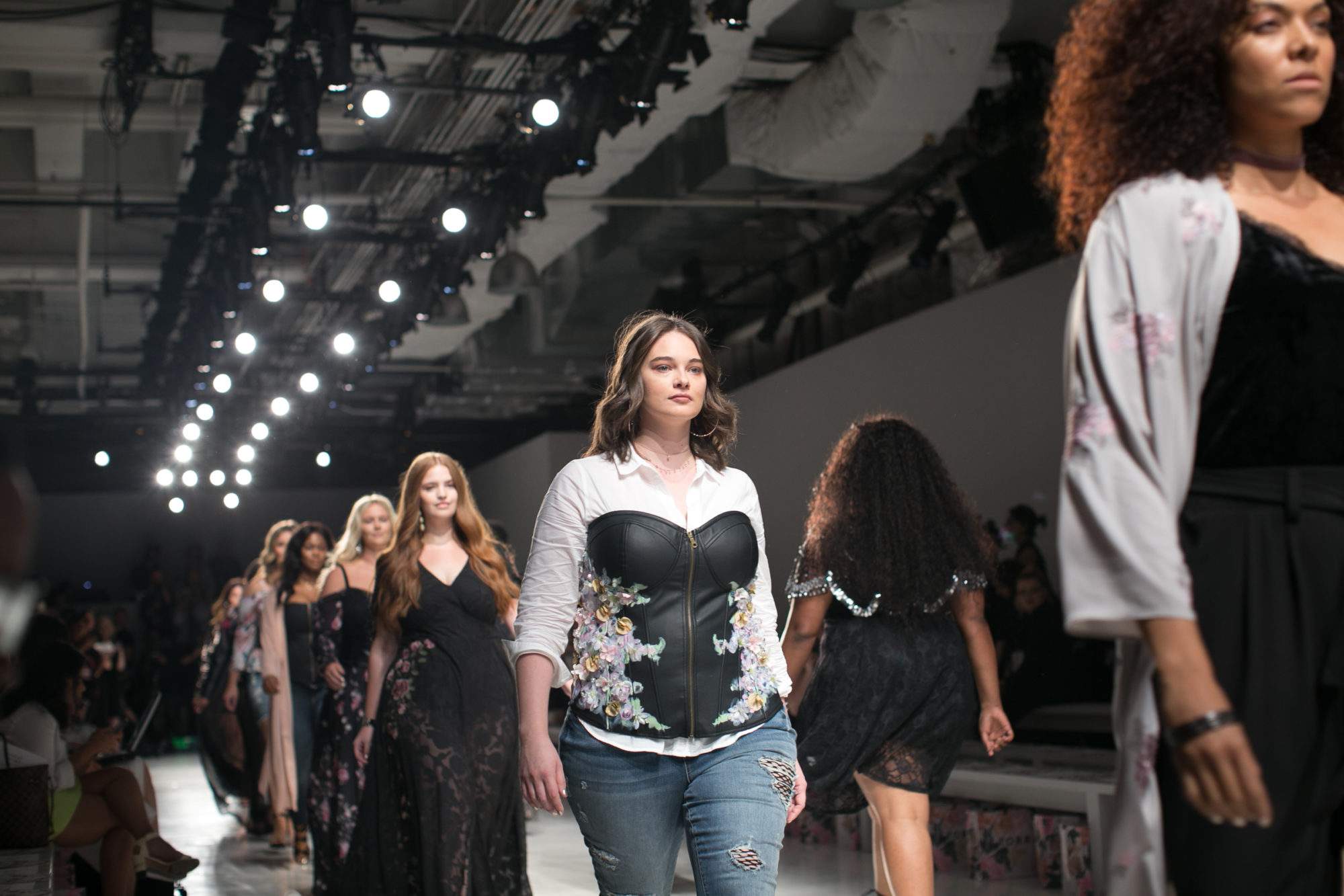 Stunning Model Wearing Curvy Couture Lingerie at Fashion Week NYC 2013