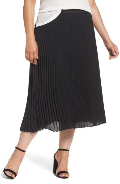 Pleated Midi Skirt