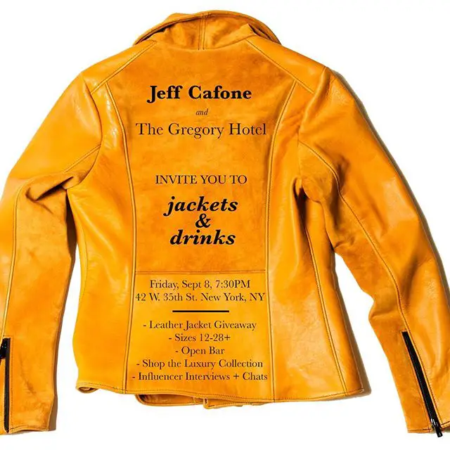 Jeff Cafone, plus size leather jackets, plus size jackets, plus size luxury clothing. plus size contemporary