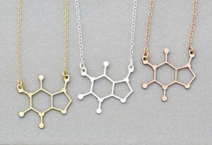 Caffeine Molecule Coffee Gift Caffeine Necklace