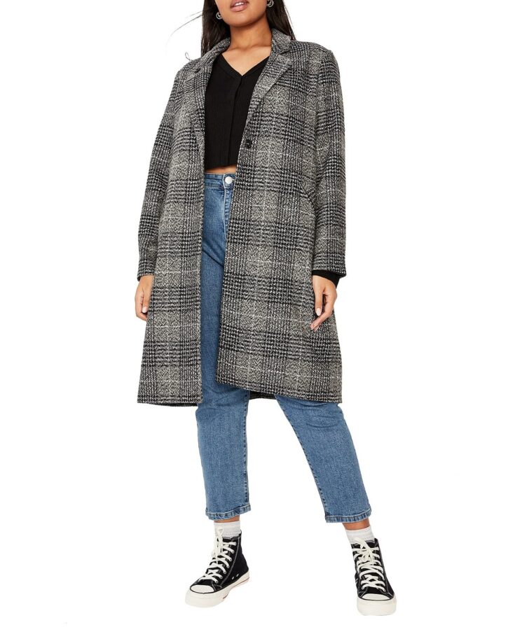 Cotton On Trendy Plus Size Marty Mid Length Coat