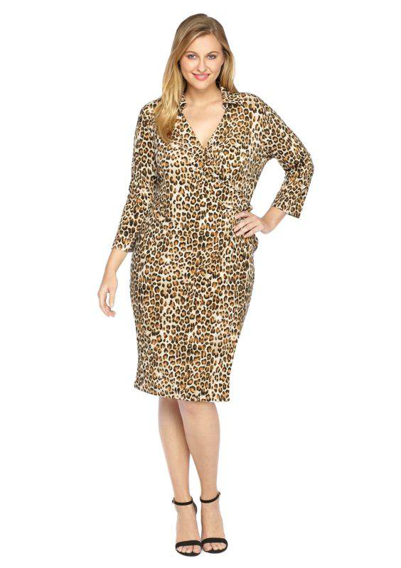 The Limited Plus Size Printed Tie wrap dress