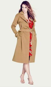 City Chic Online Classic Camel Trench