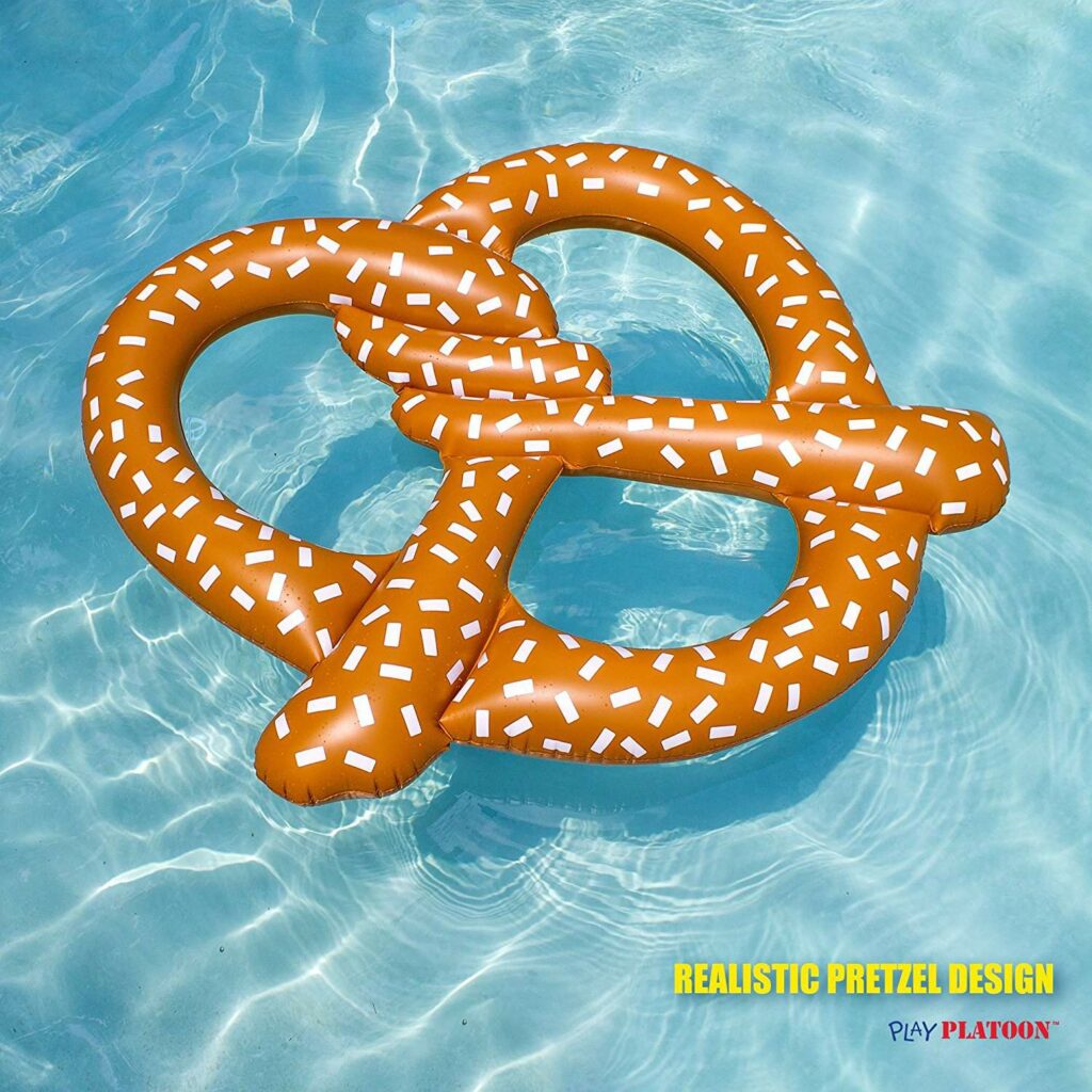 Inflatable Pretzel Pool Float - Summer Fun for the Beach or Pool, Over 5 Feet Wide! 