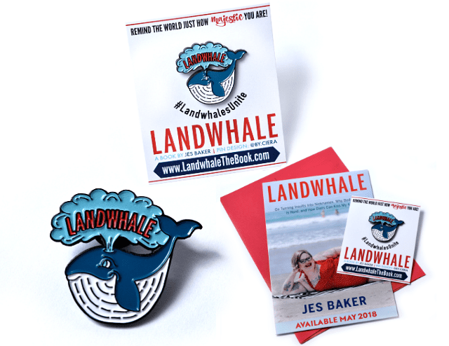 landwhale enamel pin swag book the militant baker jes