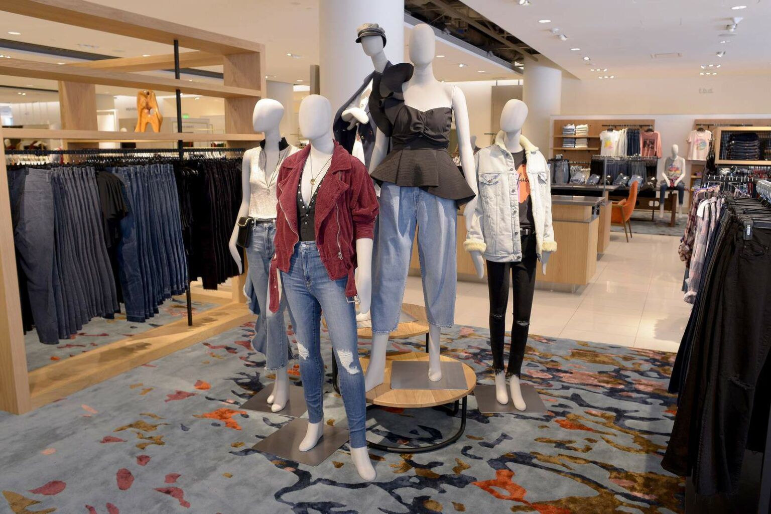 TBD denim department at Nordstrom