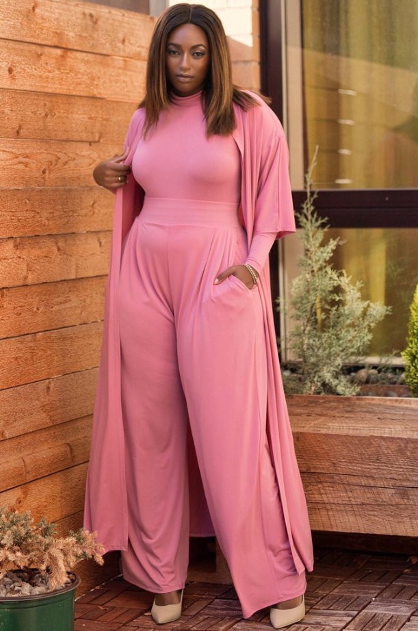 Dusty Pink Lalanii Plus Size Bodysuit 