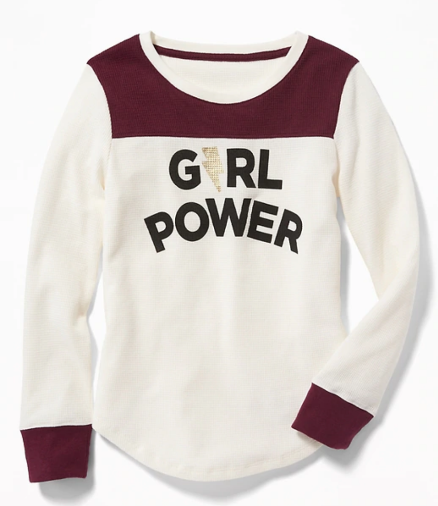 Thermal Football-Style Tee for Girls