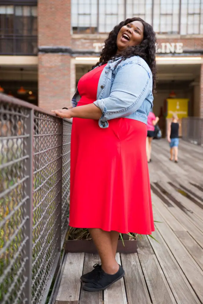 Show Me, Style Me: One Plus Size Red Dress- 3 Looks! Day Time Casual