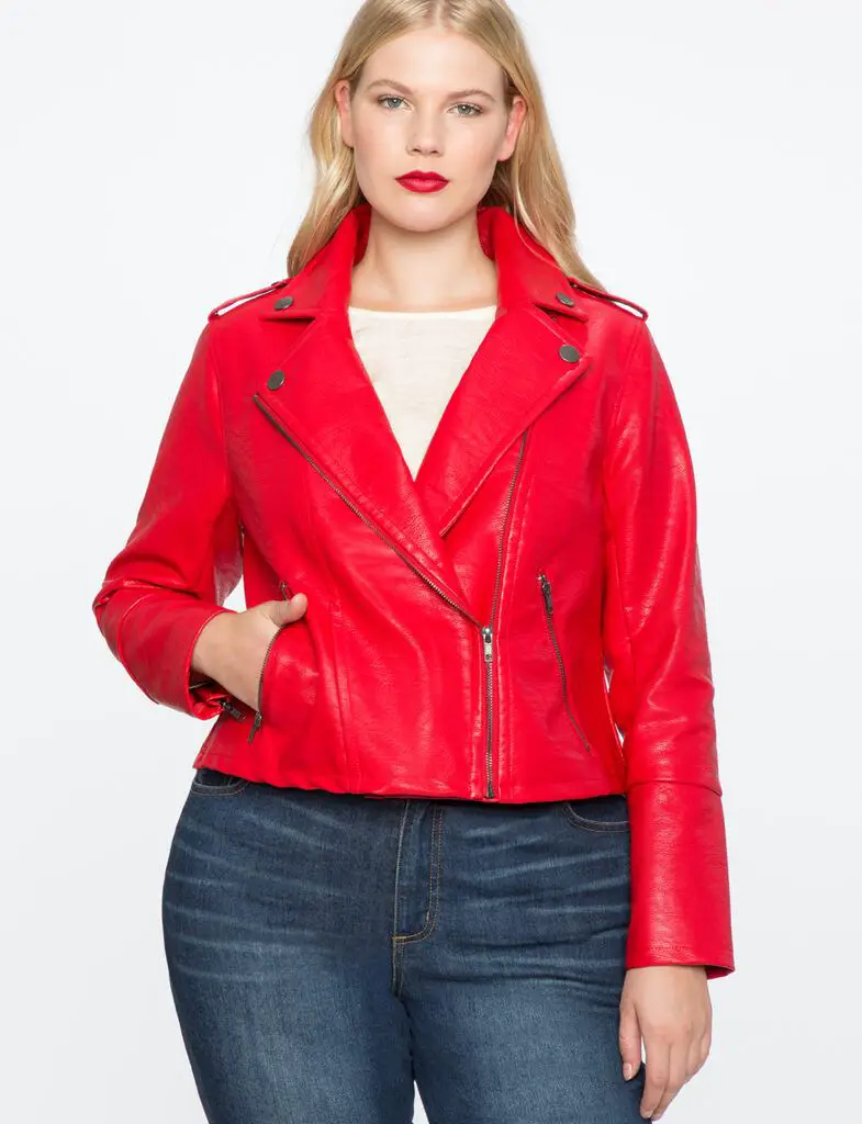 Eloquii Moto Plus Size Leather Jacket