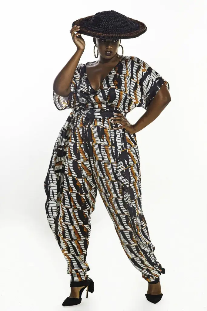 JIBRI Tribal Print Harem Jumpsuit