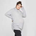 Plus Size Maternity Cowl Neck Sweatshirt