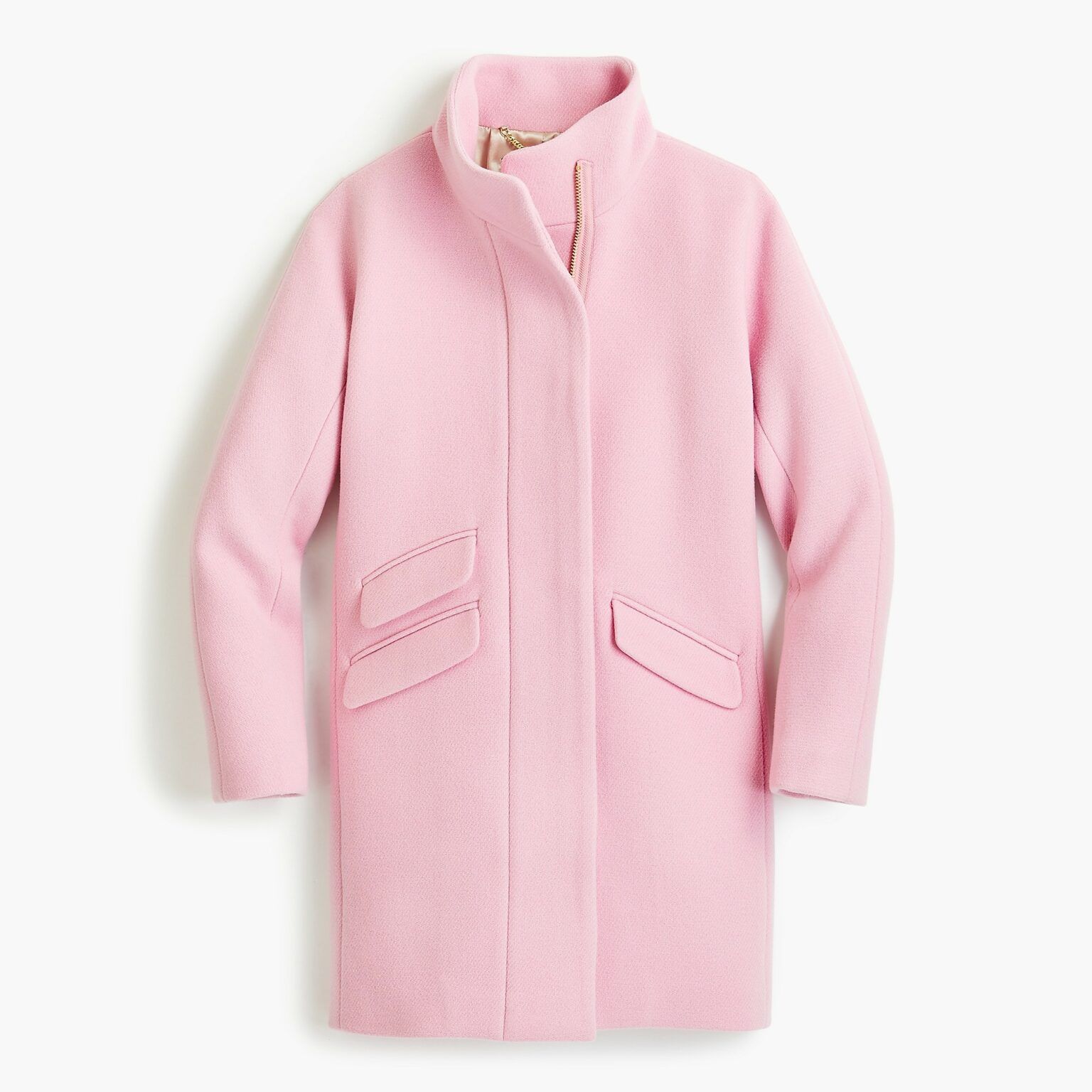 Cocoon coat in Italian stadium-cloth wool