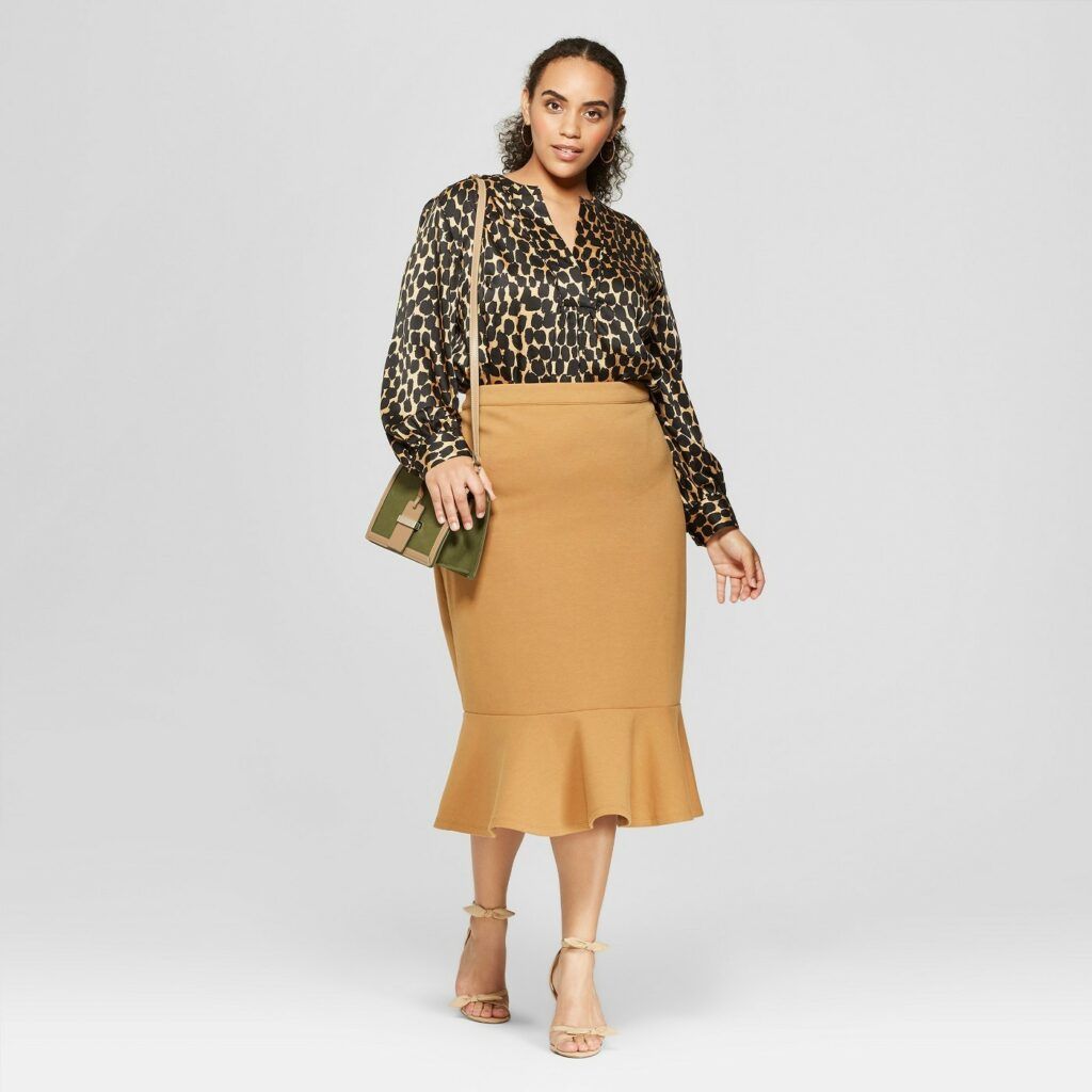 Love a Plus Size Leopard Print, then Check These Out- Long Sleeve Silky Boho Popover Top