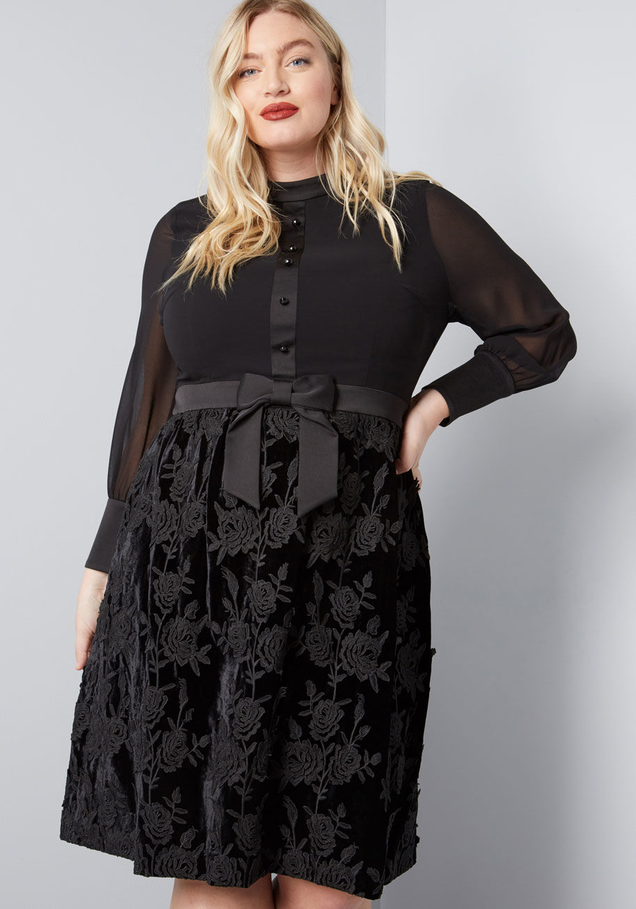 ModCloth x Anna Sui Enigmatic Mood A-Line Dress in plus size