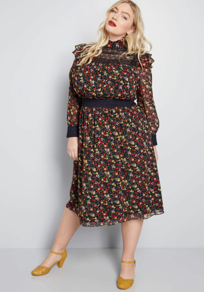 ModCloth x Anna Sui Thriving Style Midi Dress in Plus Size