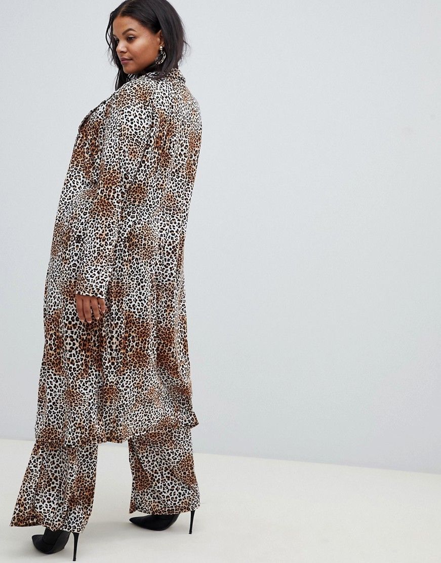 Love a Plus Size Leopard Print, then Check These Out- Pink Clove duster jacket in leopard