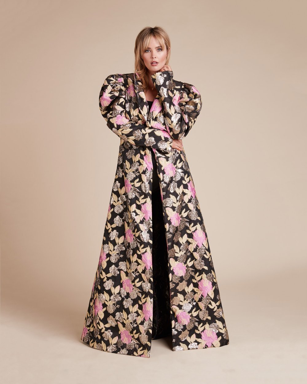 Luxury Plus SIze Fashion Finds at 11 Honore: CHRISTIAN SIRIANO Psychadelic Floral Evening Plus Size Coat