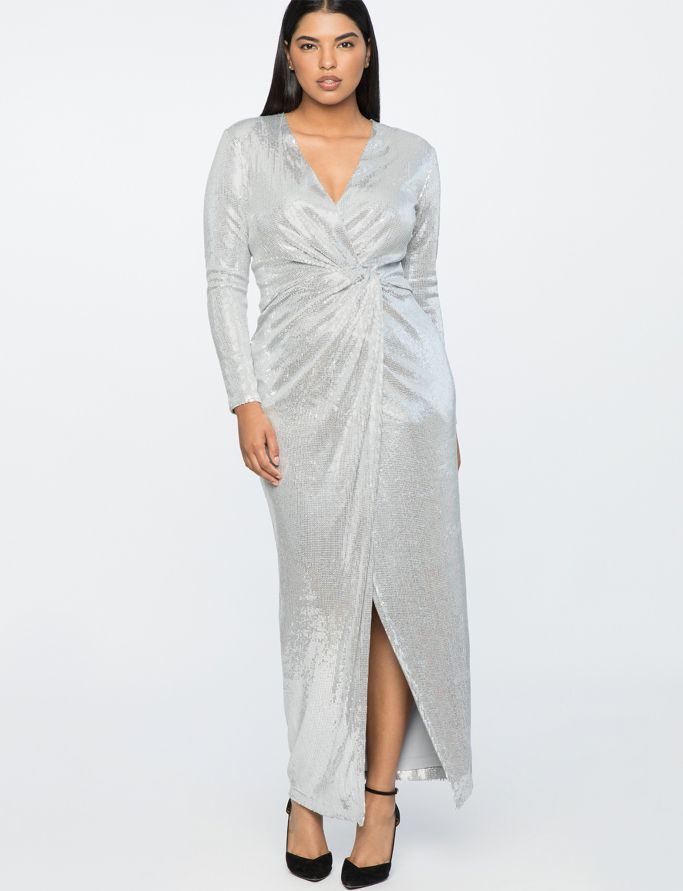 Jason Wu for Eloquii Plus Size Sequins Wrap Gown