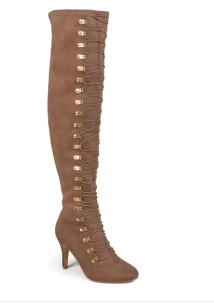 Journee Trill Over The Knee lace up Wide Calf Boot