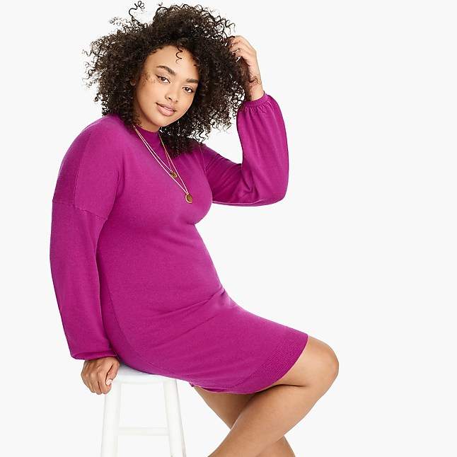 Mock neck sweater dress by Universal Standard for J.Crew available in sizes XXS - 5X
