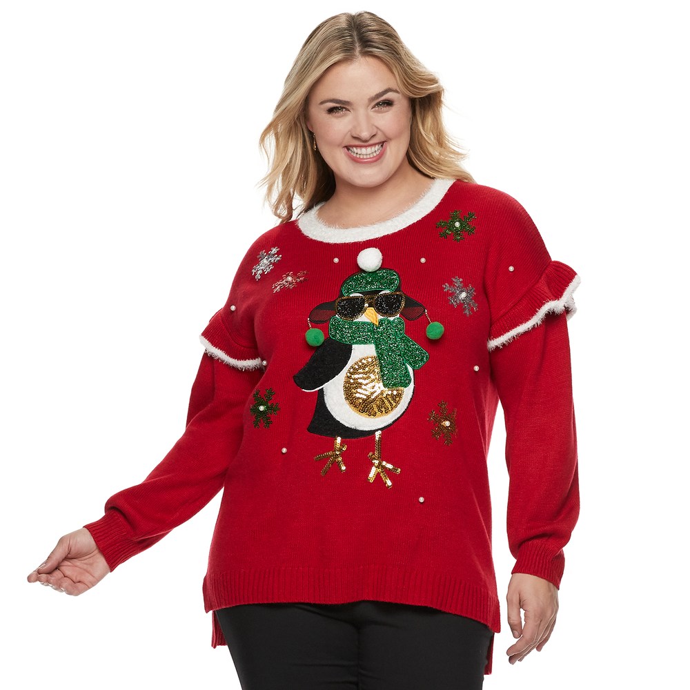 Plus Size Holiday Crewneck Sweater
