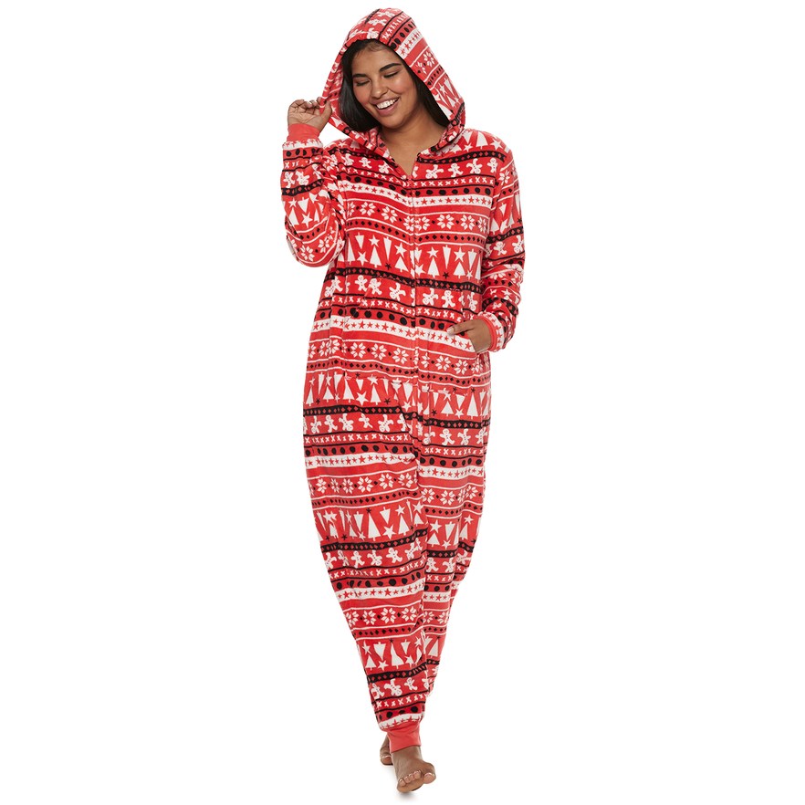 TCF Gift Guide: Plus Size SO Printed Plush One-Piece Pajamas