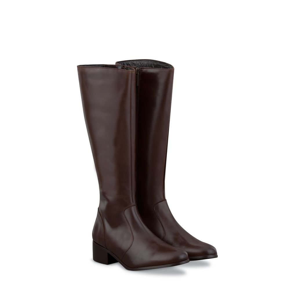 Wide Calf Boots: Duo boots Beech