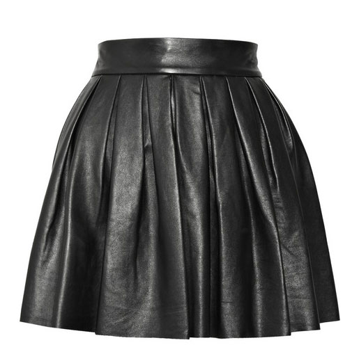LeatherCult pleated leather skirt