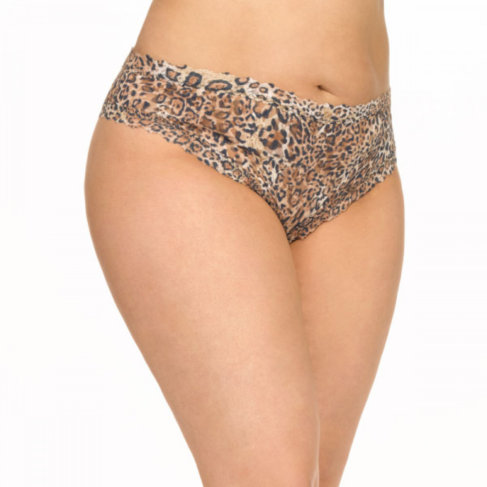 Plus Size Panties for Valentine's Day- Leopard Nouveau *Plus Size* Crotchless Cheeky Hipster