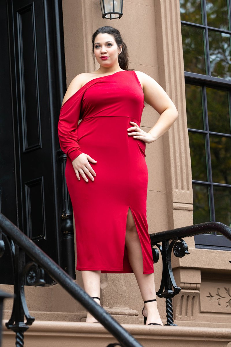 Paint The Town Red Midi Dress