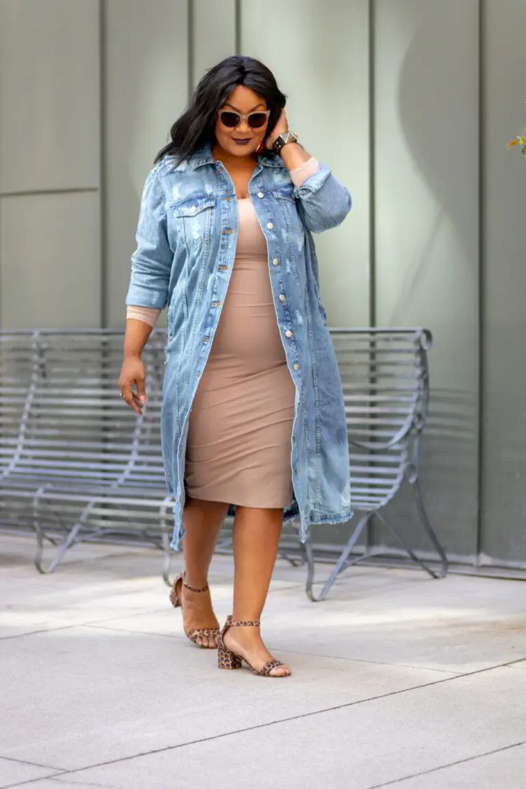 Plus size long denim jacket from Fashion to Figure (2)
